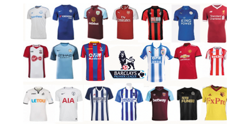 2017-2018赛季英超首次单季赛季球衣广告超过2亿英镑 2017-2018赛季英超首次单季赛季球衣广告超过2亿英镑