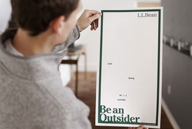 L.L.Bean做了一个只在户外现形的广告