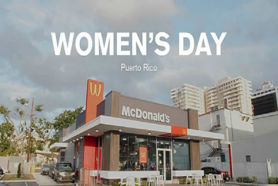 波多黎各麦当劳——三八妇女节公益活动15%的汉堡