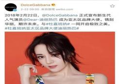 DG杜嘉班纳辱华事件创造了代言人解约速度