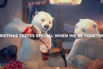 可口可乐——北极熊也要堆雪人过圣诞节